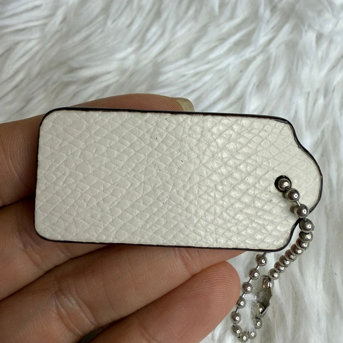 1.5" COACH  Fob Bag Charm Hang tag Hangtag