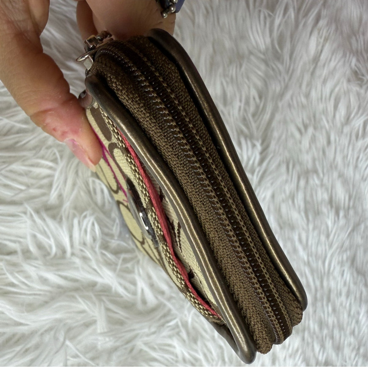 SALE COACH Bronze Signature Cardholder Card holder