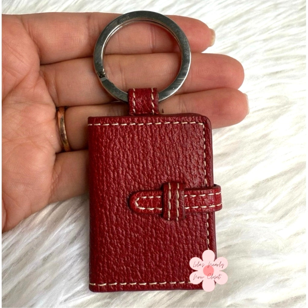 2" Vintage COACH y2k Red Photo Picture Frame Bag Charm Key Fob