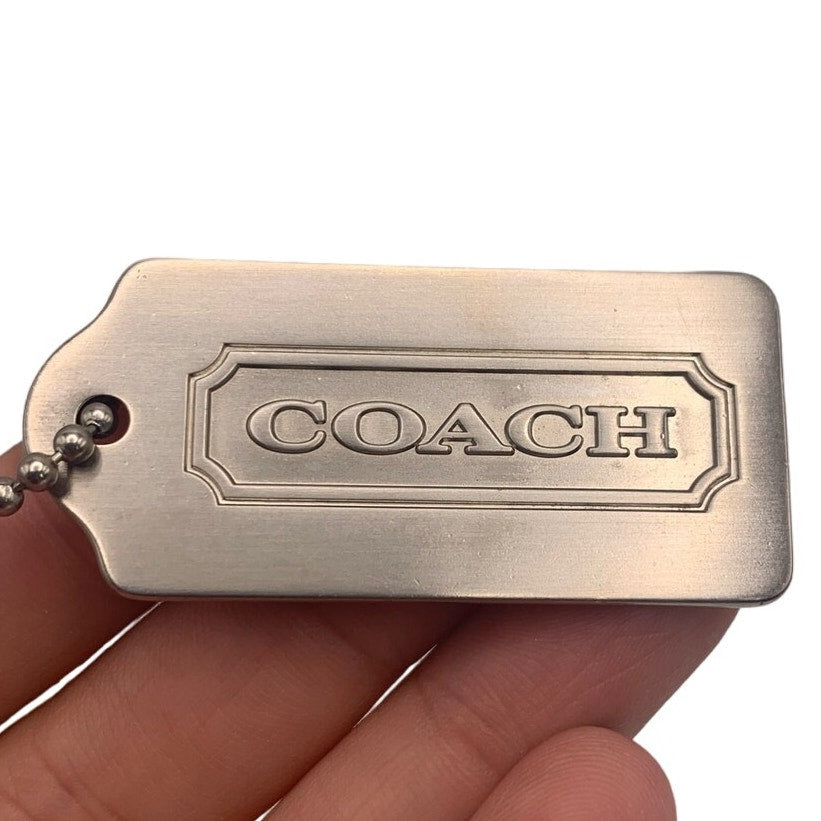 COACH Silver Metal Replacement Hang Tag Bag