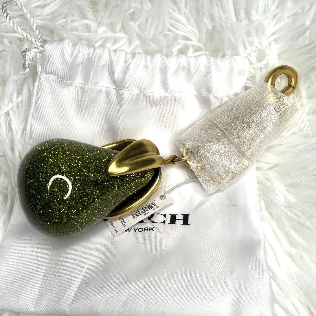 NWT COACH Pear Bag Charm Key Fob