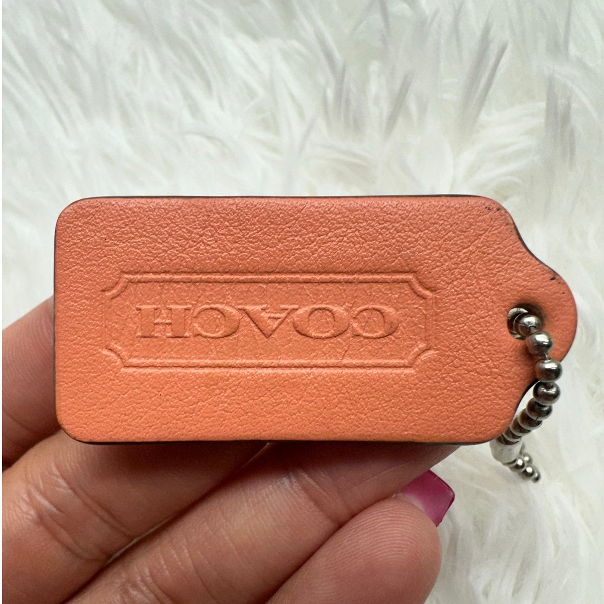 1.5" COACH Legacy Fob Bag Charm Hang tag Hangtag