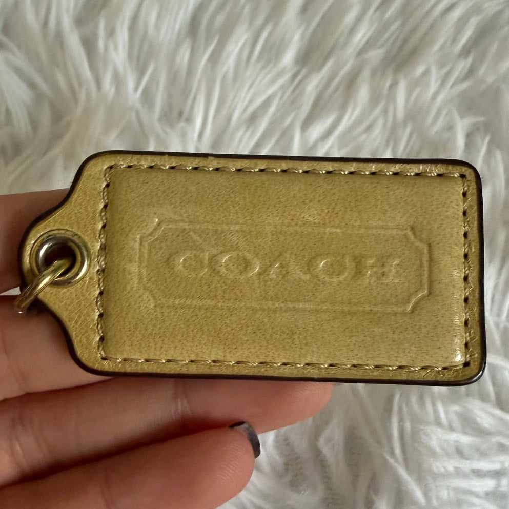 2" Coach Fob Bag Charm Hang tag Hangtag