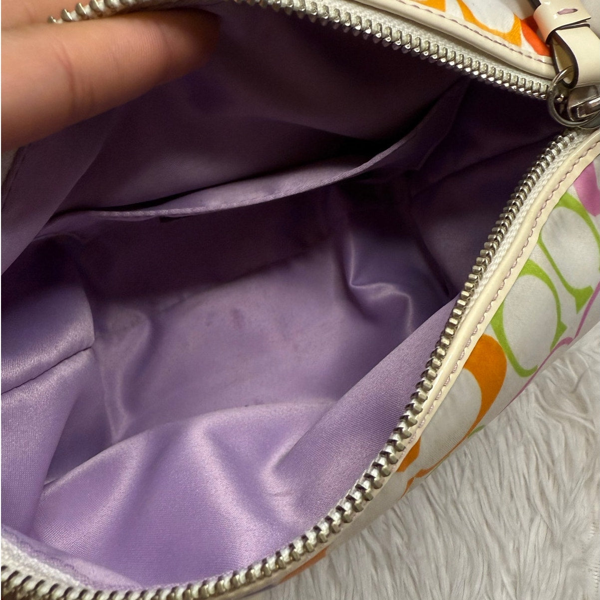 y2k COACH Multicolored Scribble Signature Kisslock Mini Bag Shoulder Bag