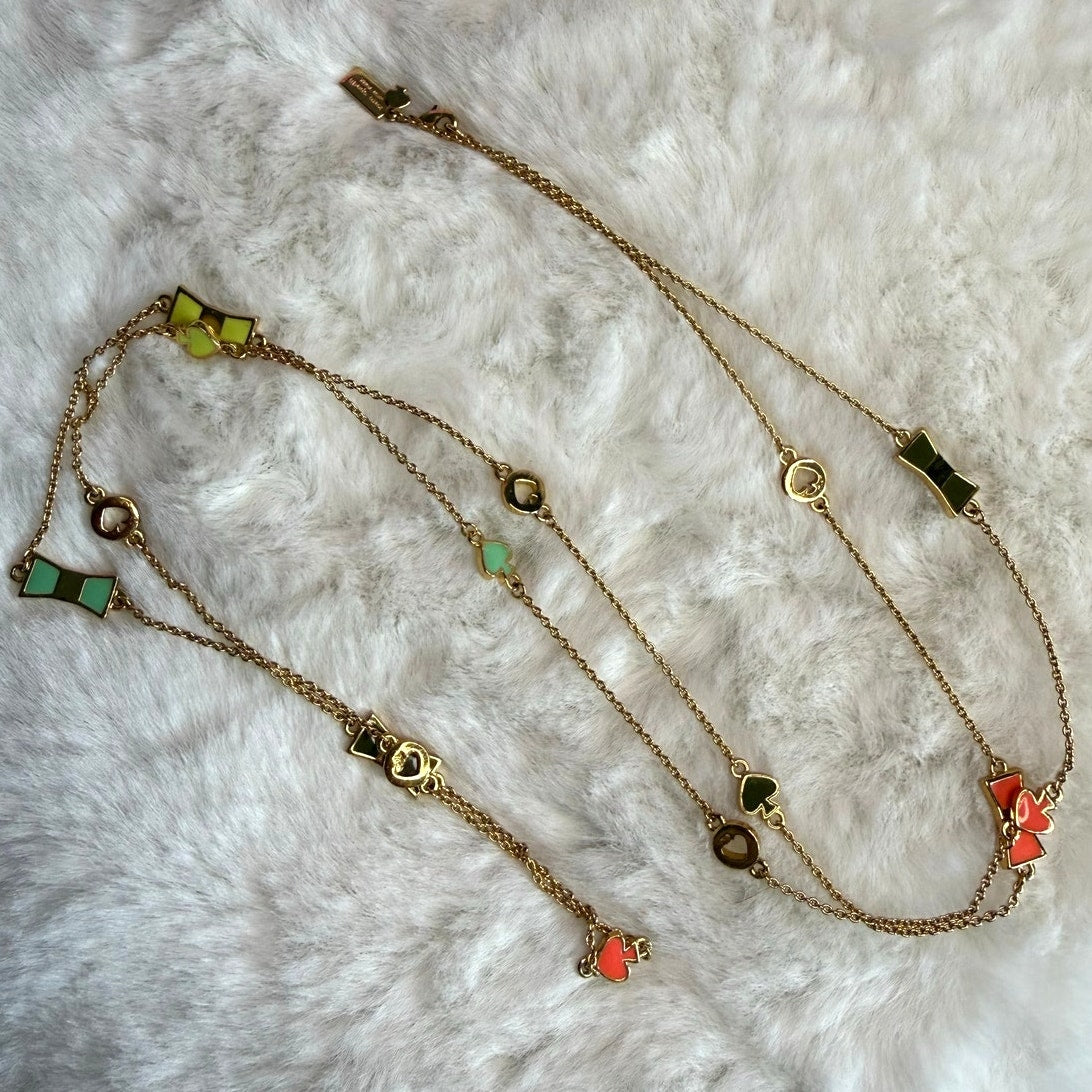 KATE SPADE New York Bow Heart Necklace