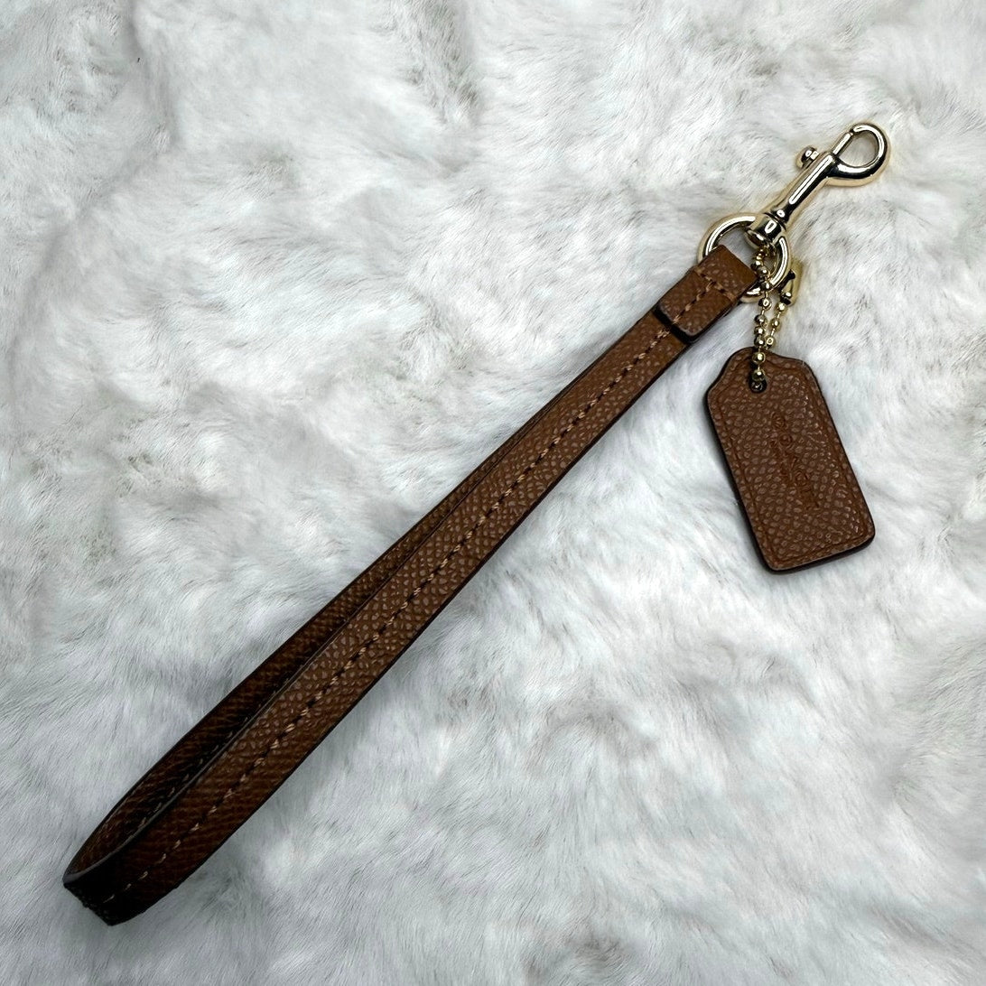 Coach Brown Replacement Hangtag Wristlet Strap