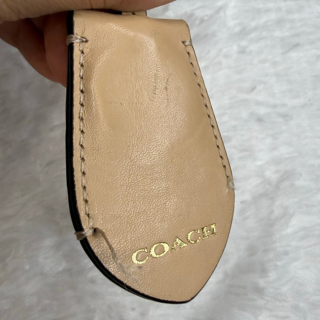 Coach Tan Ring Bag Charm Key Fob
