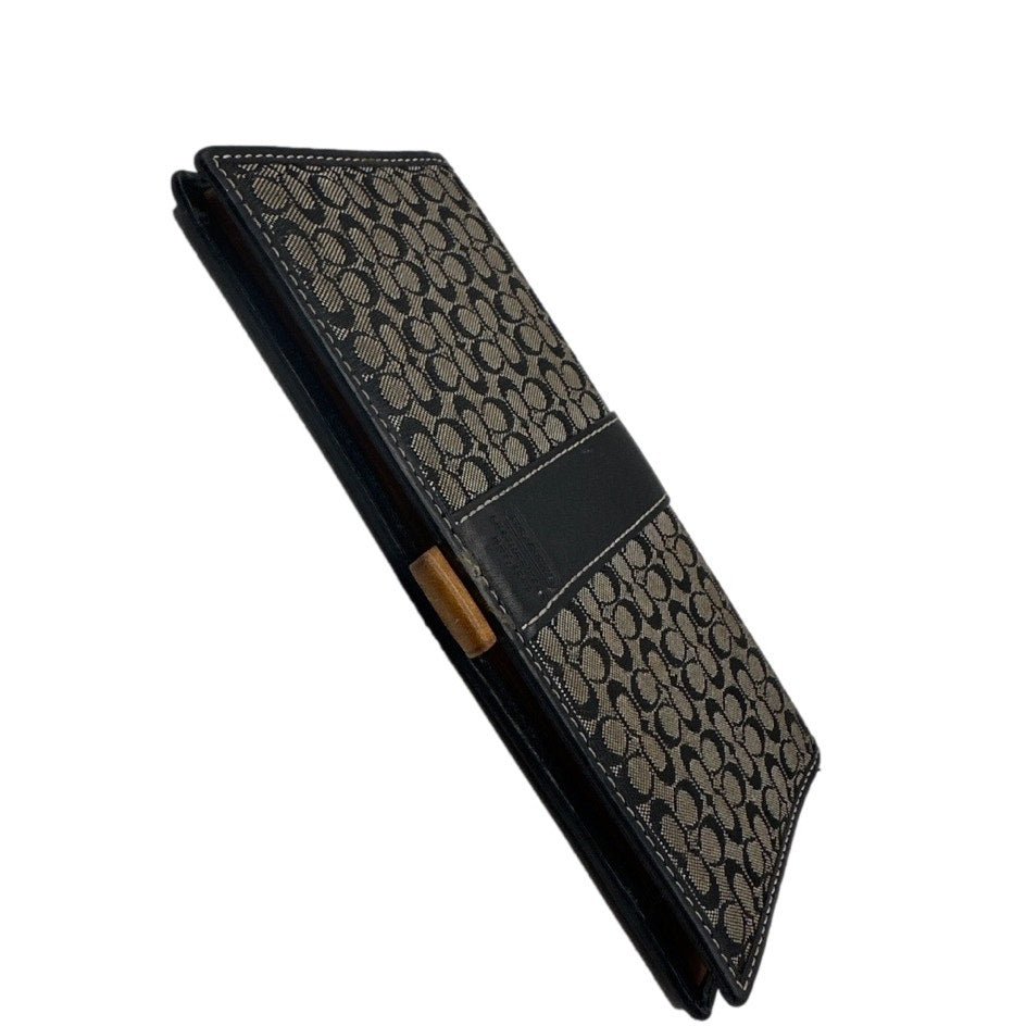COACH Black and Gray Checkbook