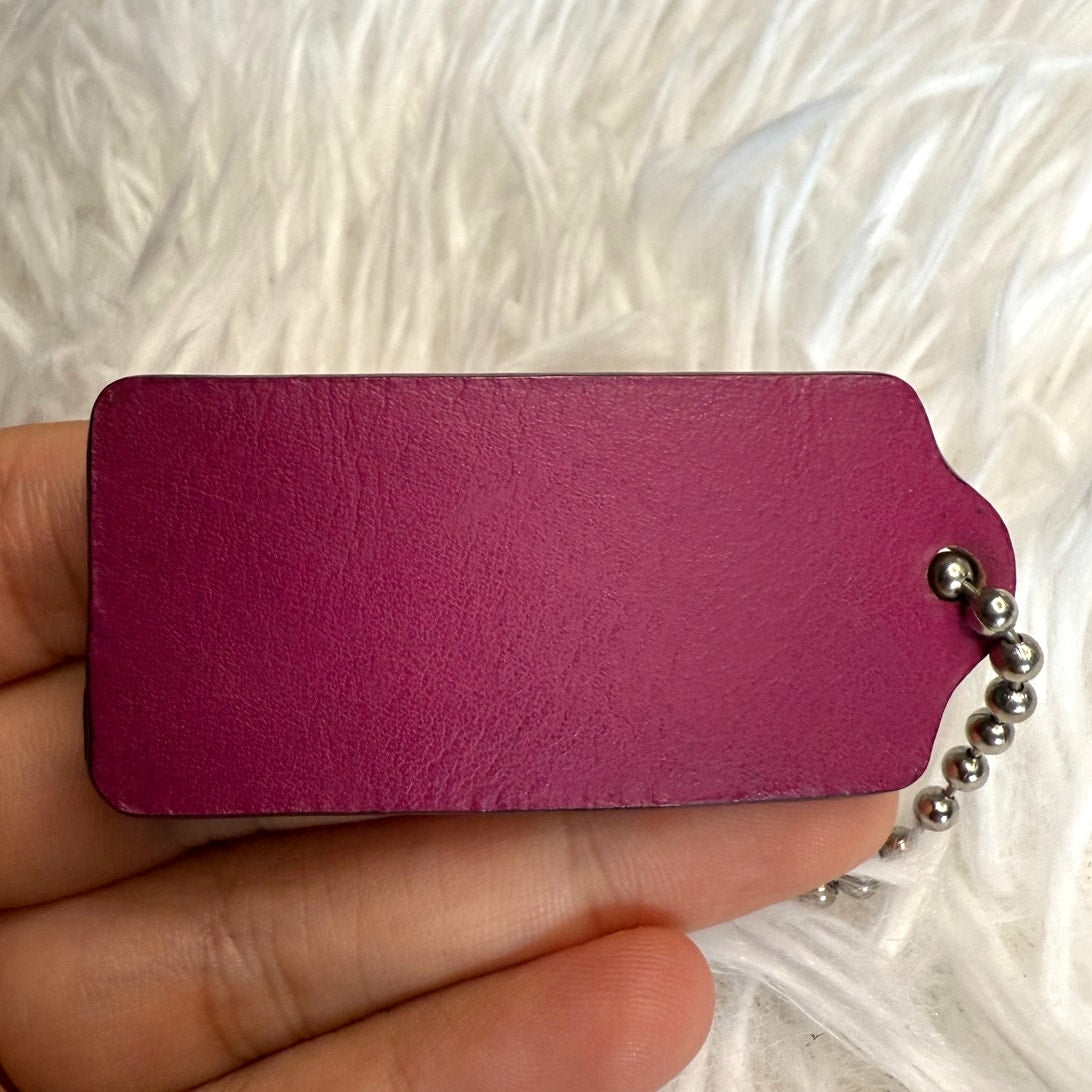 2” COACH Legacy Fob Bag Charm Hang tag Hangtag