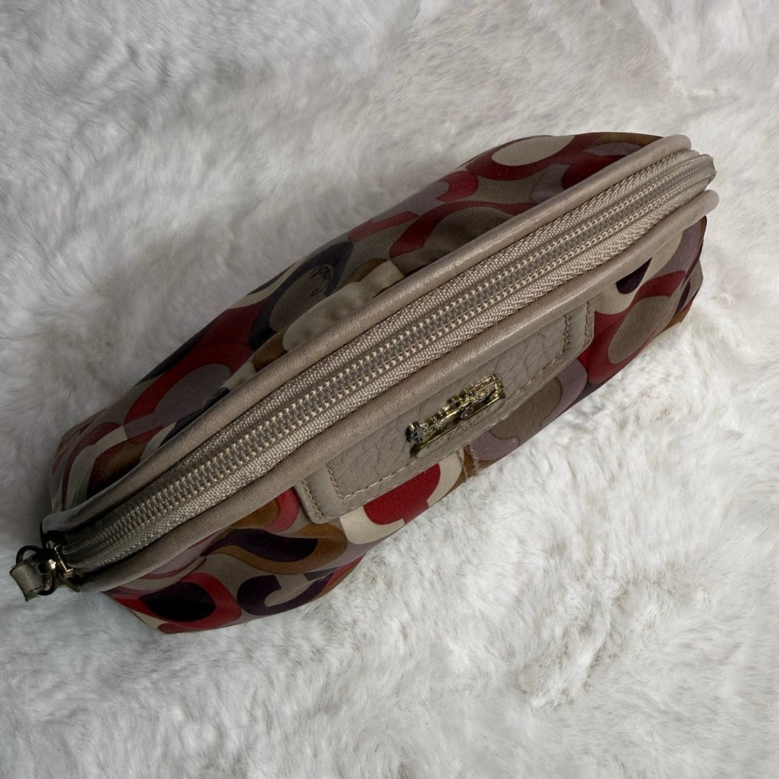 COACH Signature Canvas Make up Cosmetic Case