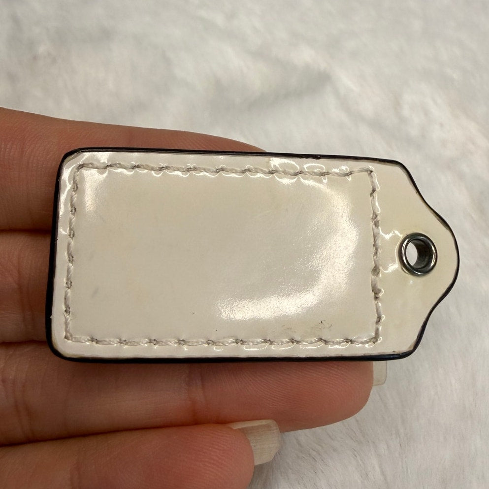 1.5" COACH Patent Leather Fob Bag Charm Hang tag Hangtag