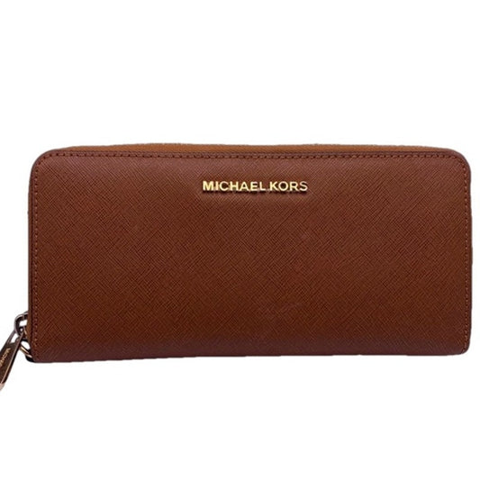 SALE MICHAEL KORS Brown Zip Around Wallet