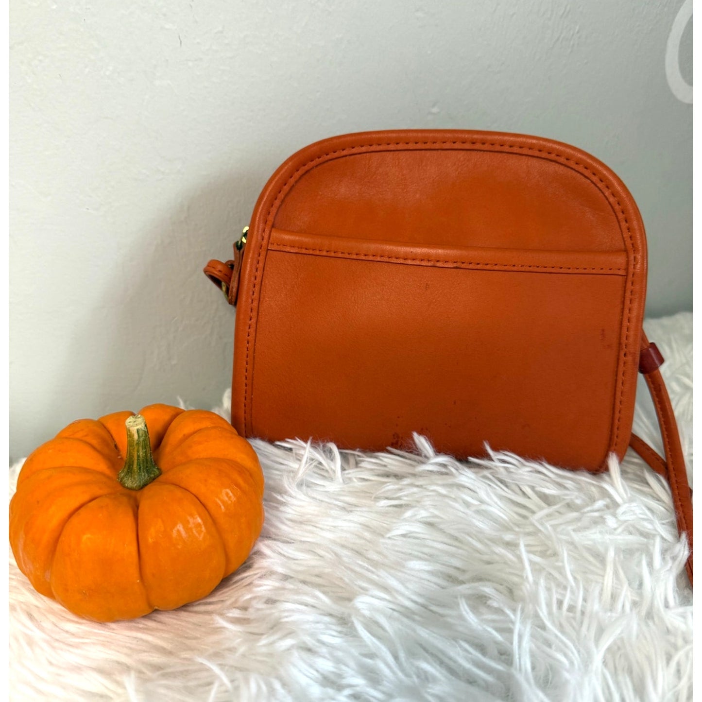 Vintage COACH Tangerine Abbie Bag 9017