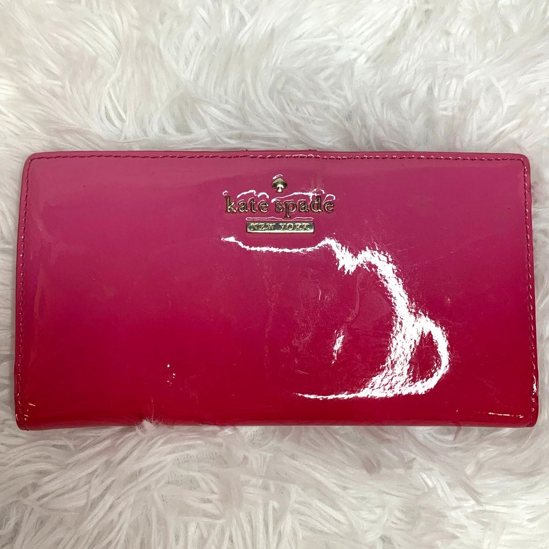 Kate Spade Stacy Slim Bifold Cedar Street Pink Ombré Patent Wallet