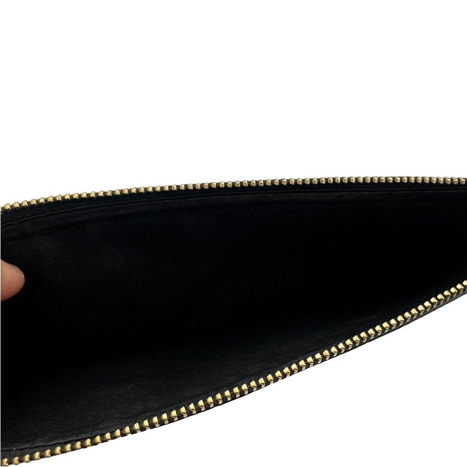 COACH Brown Signature Coat Canvas Slim Pouch