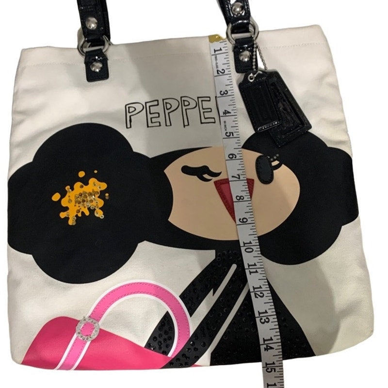 Coach Special Limited Edition Rare Poppy Pepper Slim Tote 2010