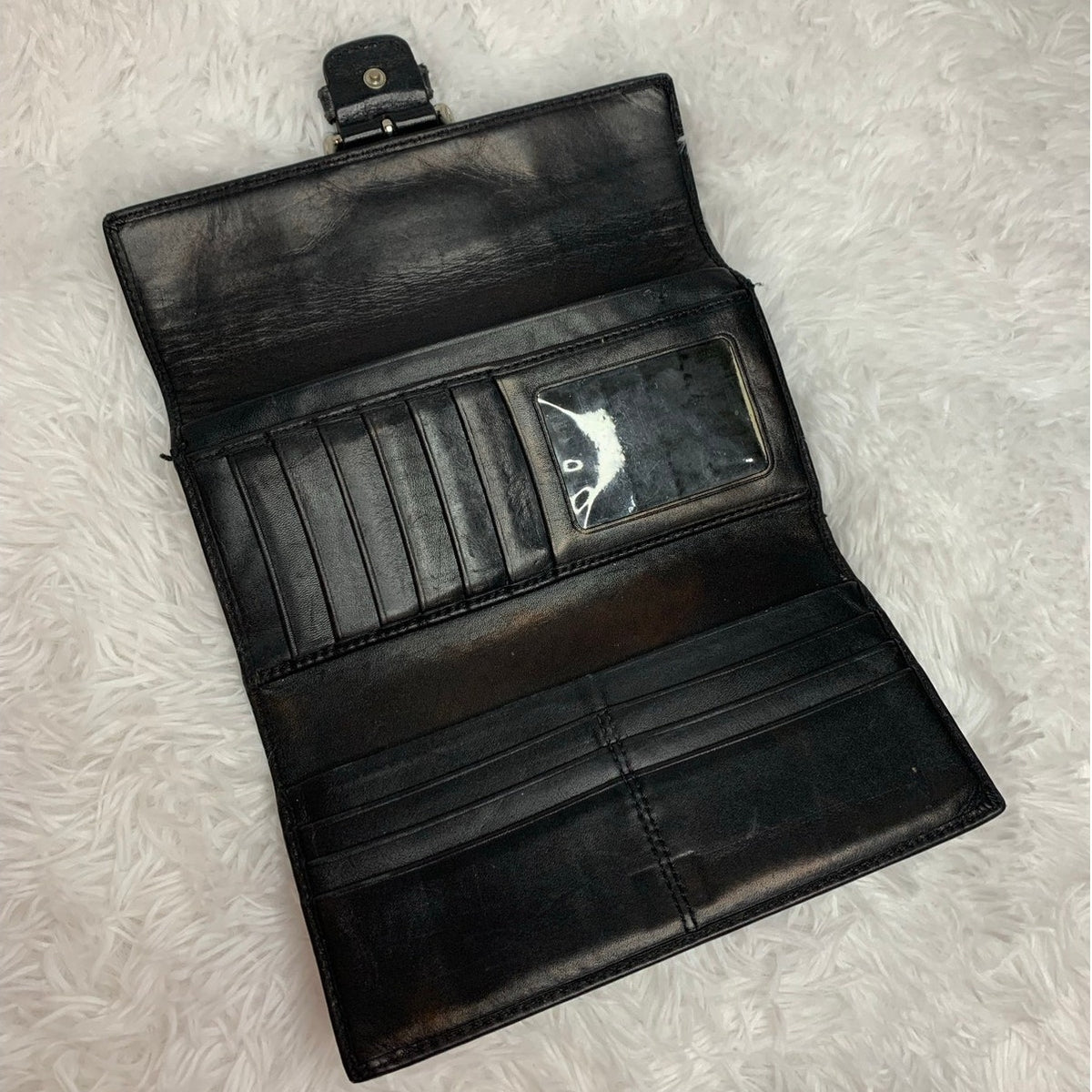 Coach Black Buckle Wallet