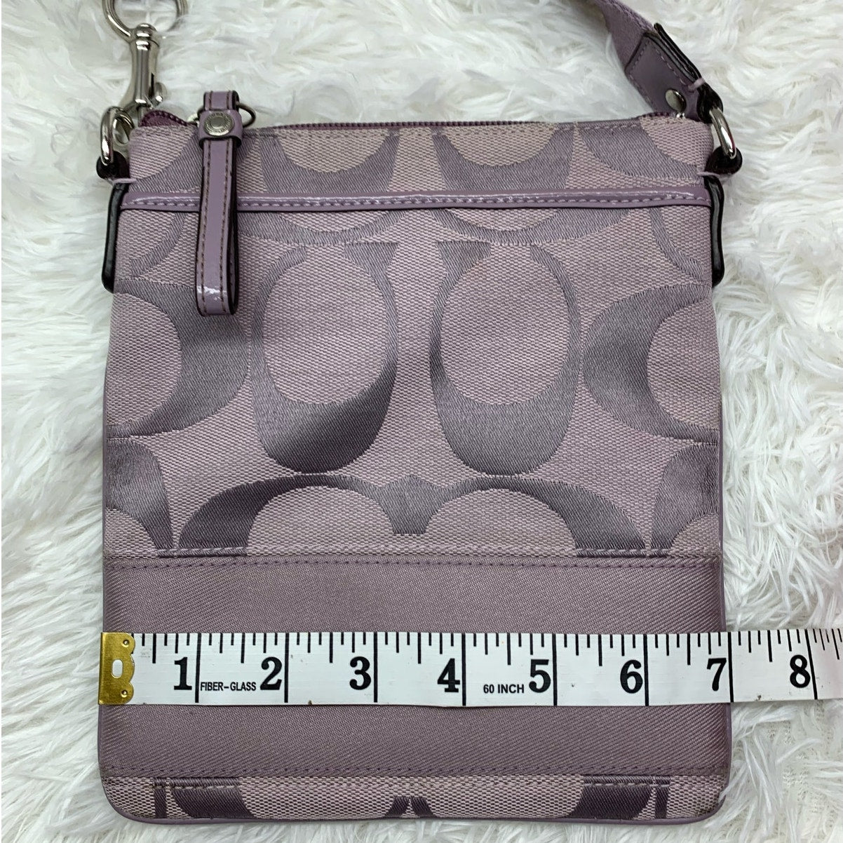 y2k COACH Purple Signature Canvas Crossbody