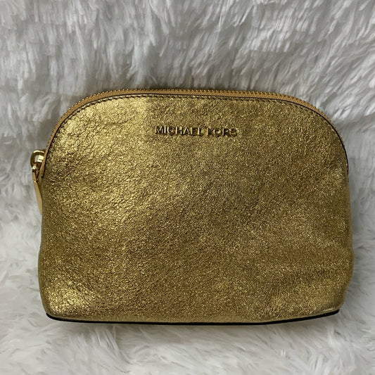 Michael Kors Gold Cosmetic Case / Make up Bag