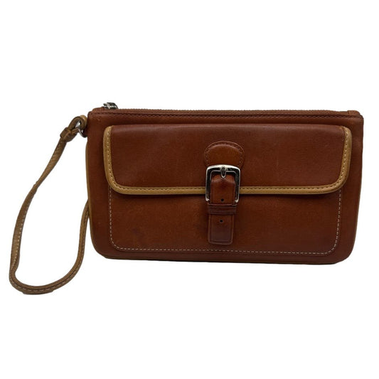 Vintage COACH  Caramel Brown and Tan Wristlet