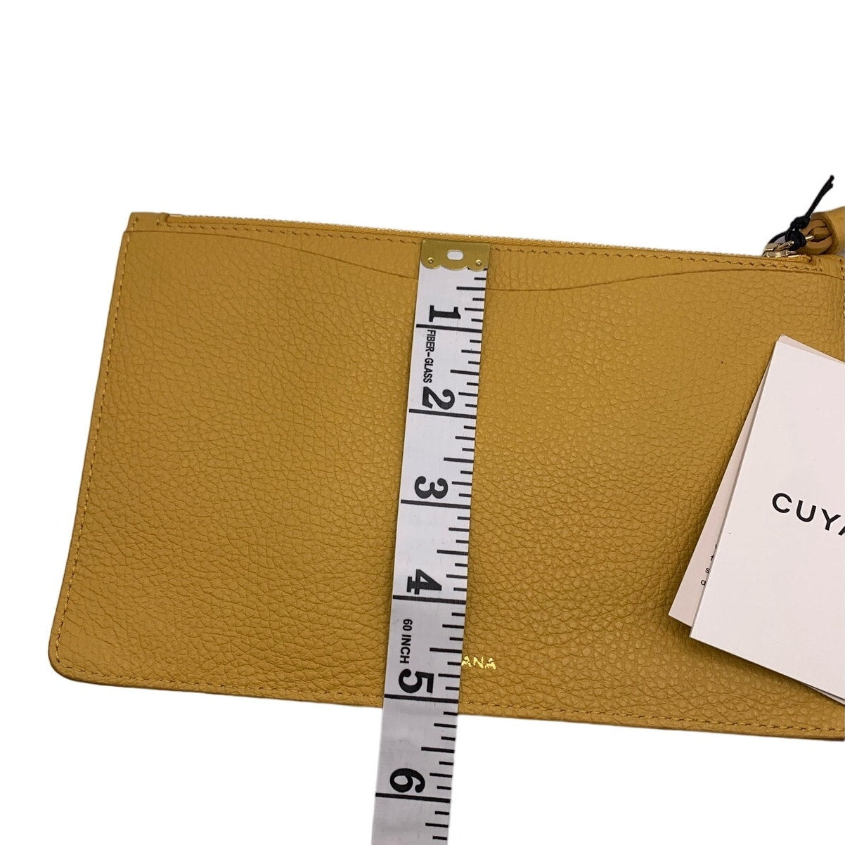 NWT CUYANA Turkey Mustard Wristlet