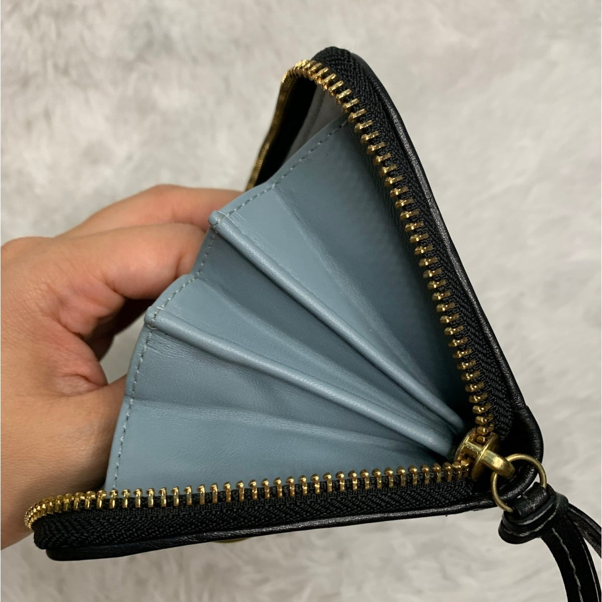 y2k Coach Double Buckle Black Wallet