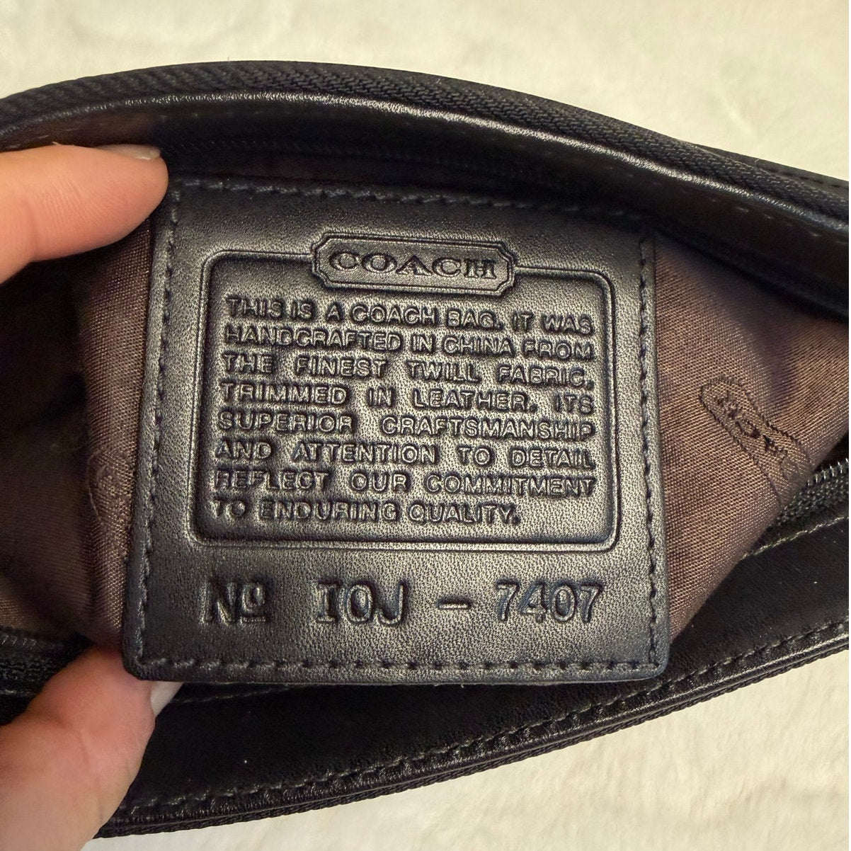 Vintage COACH y2k Mercer Demi Pochette Black Canvas Twill