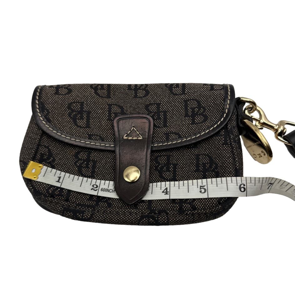 DOONEY & BOURKE Black Signature Canvas Wristlet