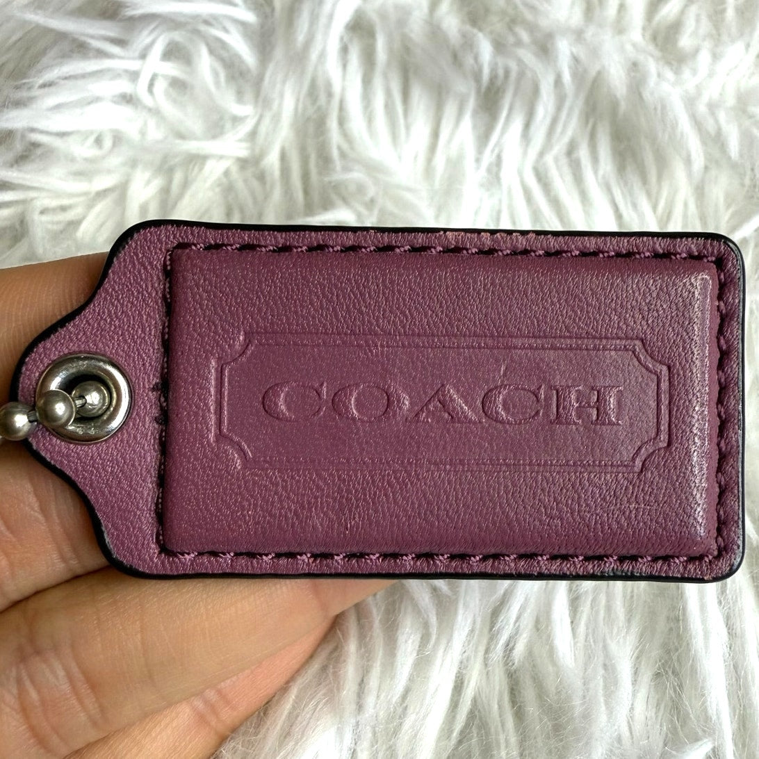 2" COACH Fob Bag Charm Hang tag Hangtag