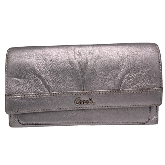 COACH Metallic Silver Wallet