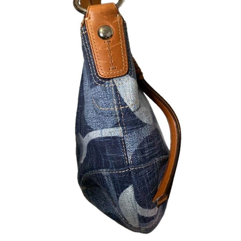 COACH y2k Signature Denim Hobo Shoulder Bag