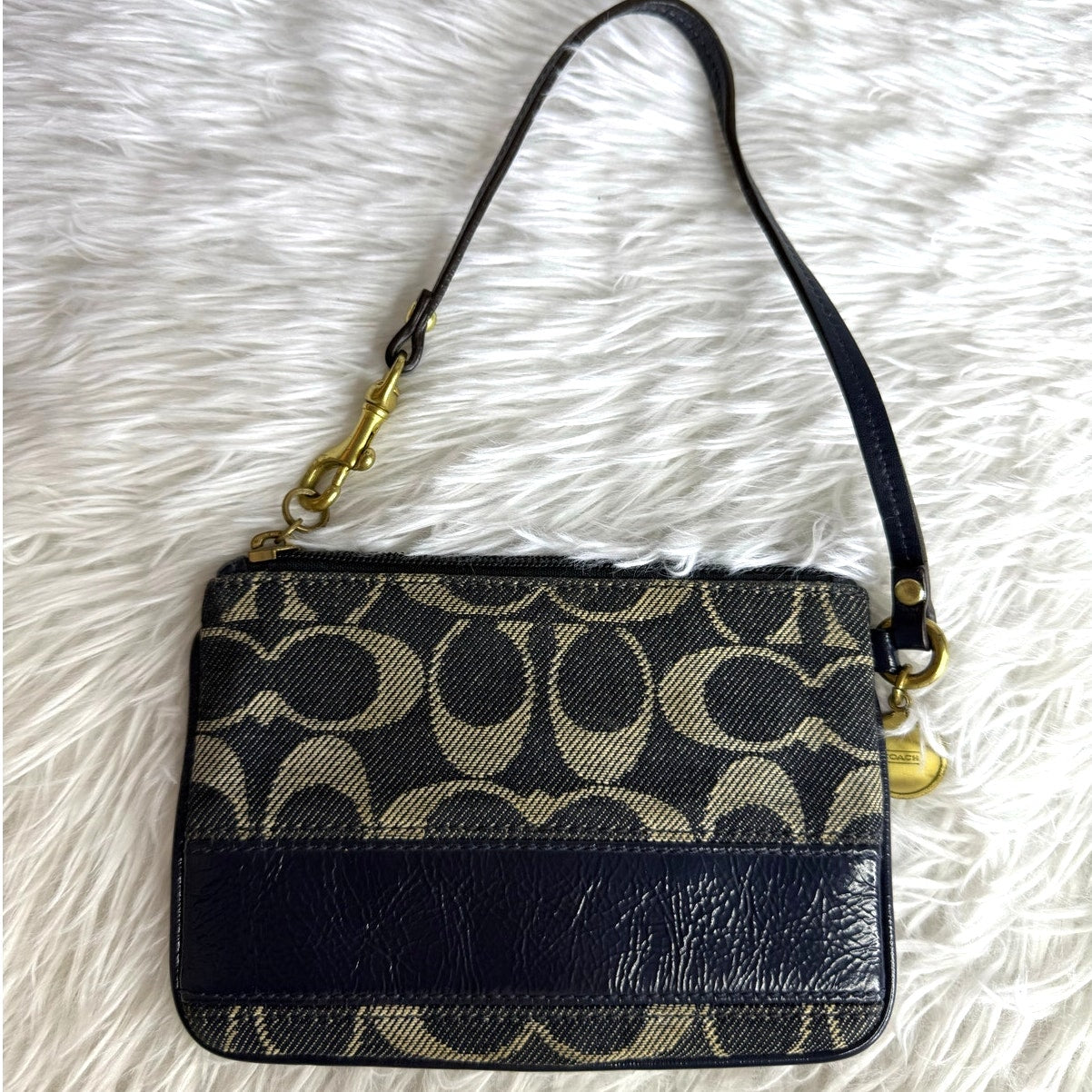 COACH y2k Denim Signature Wristlet