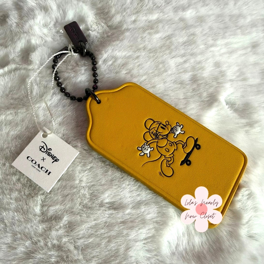 3" Disney x Coach Mickey Mouse Collectible Bag Charm Keychain Key Fob