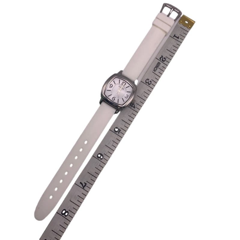 Fossil Silver-tone Rubber Band Ladies Wristlet Watch