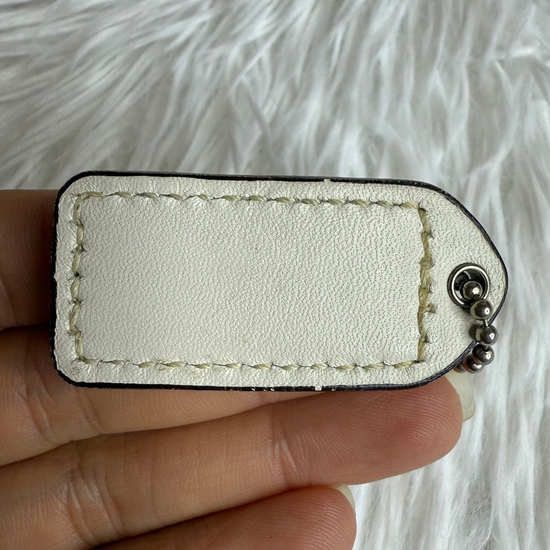 1.5" y2k COACH Vintage Fob Bag Charm Hang tag Hangtag
