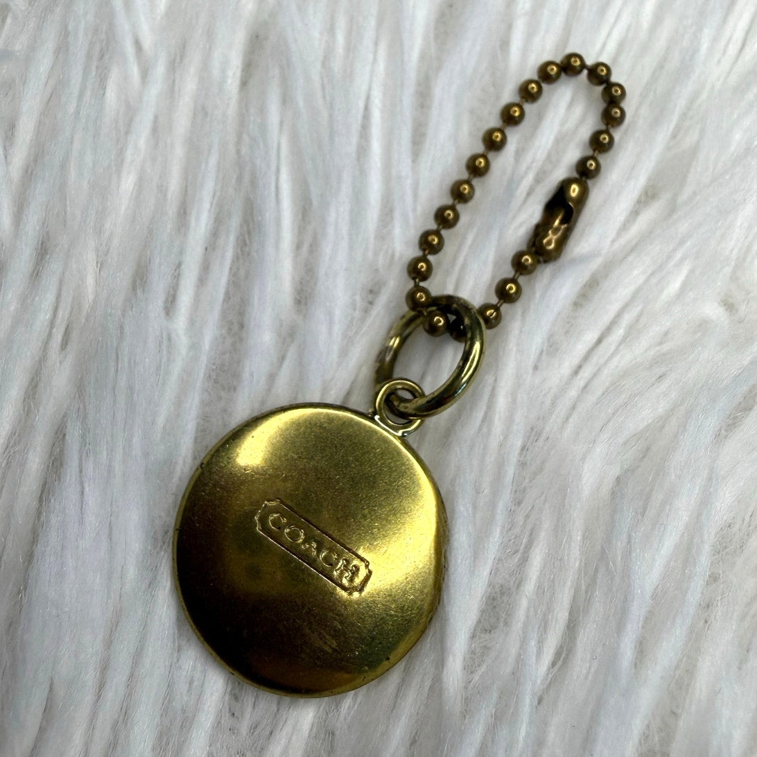 1" Coach Metal Circle Replacement Hangtag Hang Tag Bag Charm