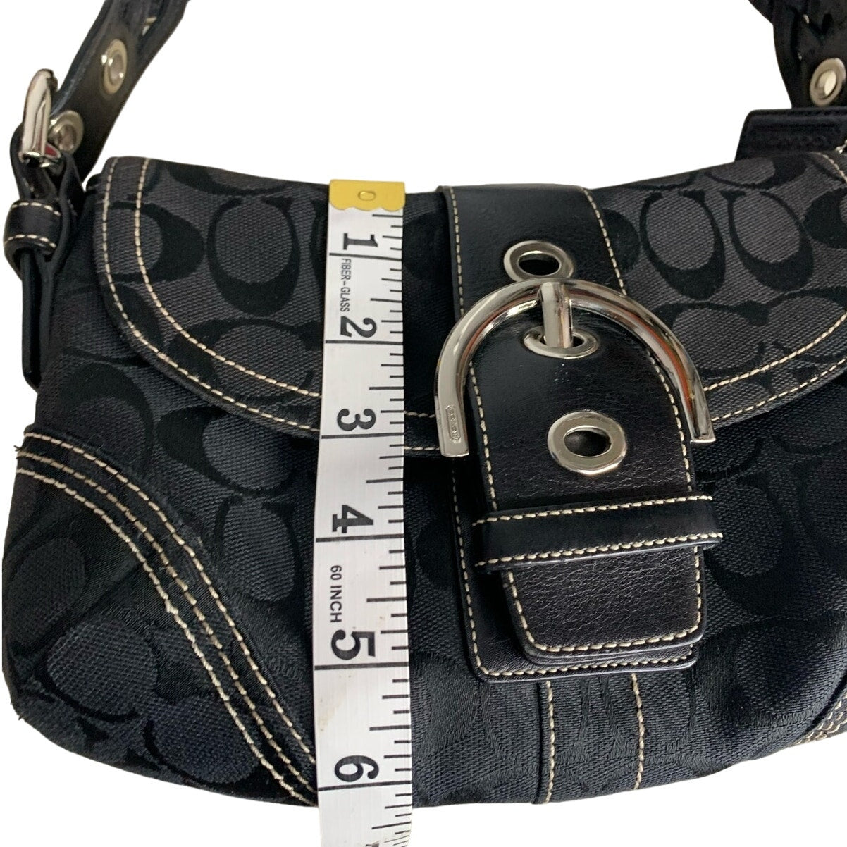 COACH y2k Black Signature Canvas Soho 6171