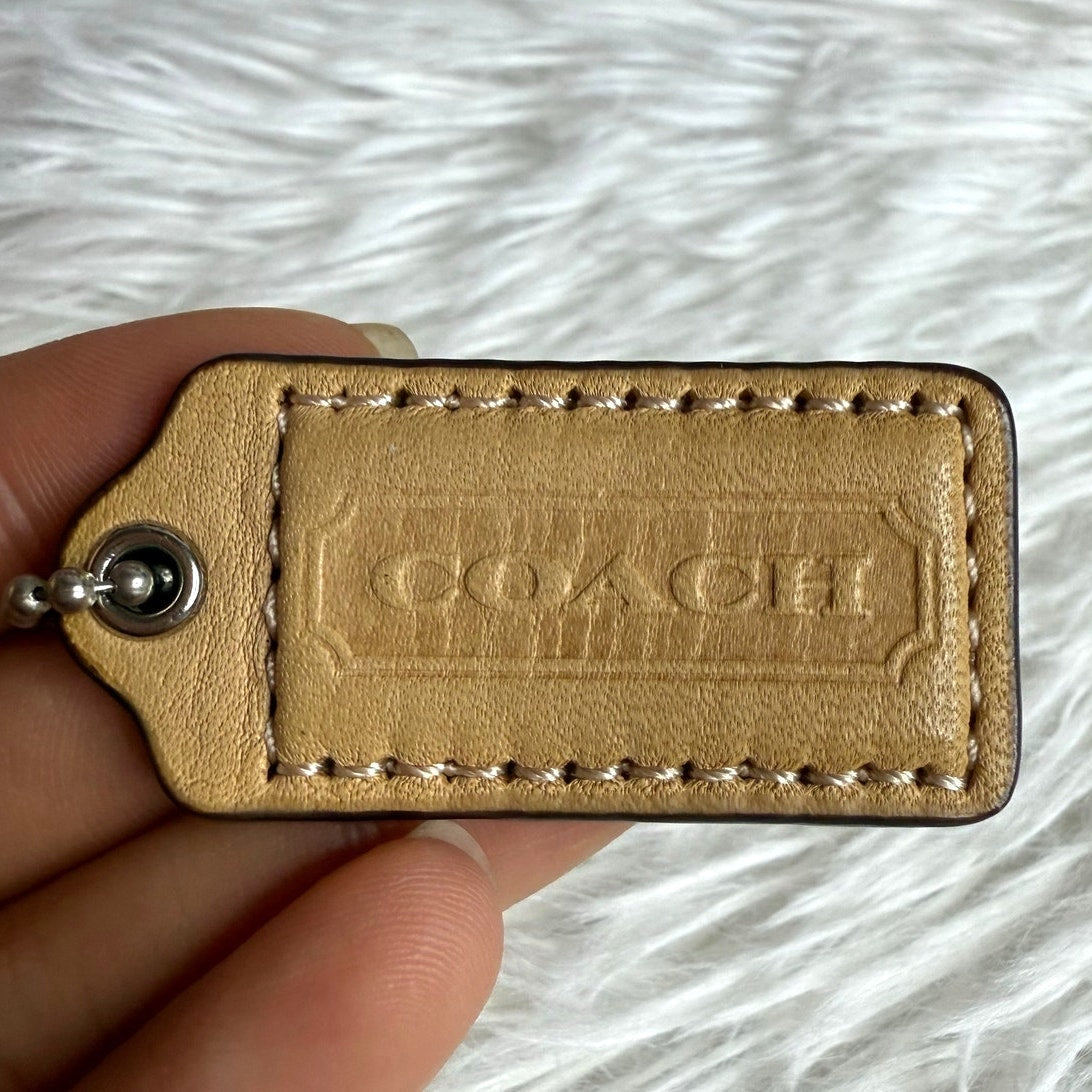 1.5" COACH Fob Bag Charm Hang tag Hangtag
