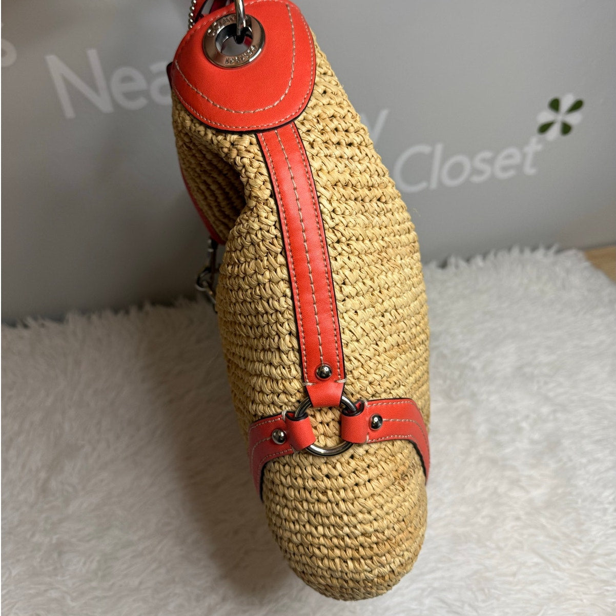 NWT COACH Straw Dogleash 22906 Hobo Shoulder Bag