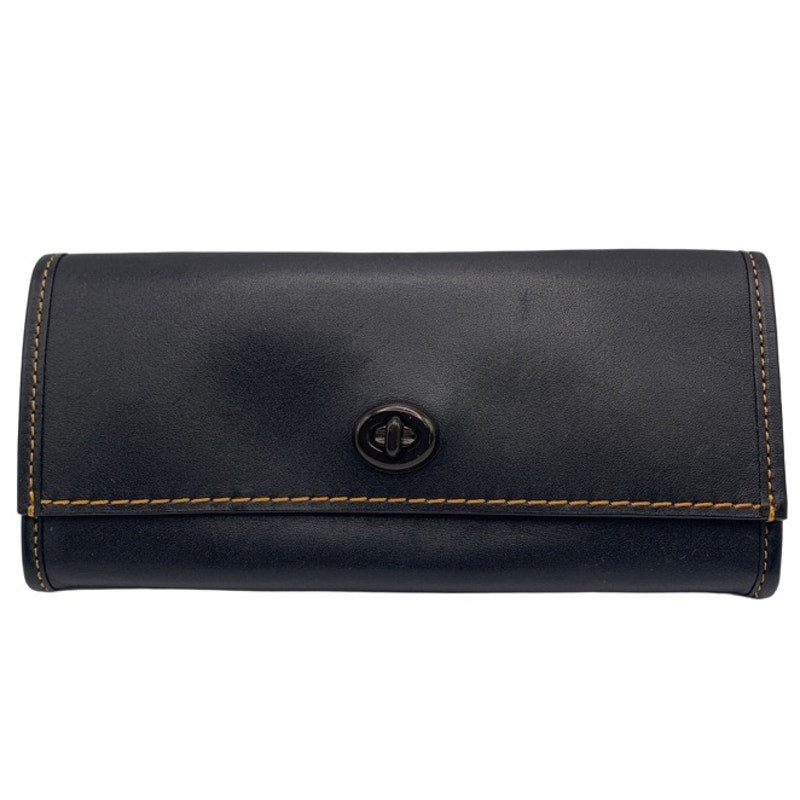 COACH Black Turnlock Wallet In Glovetanned Leather