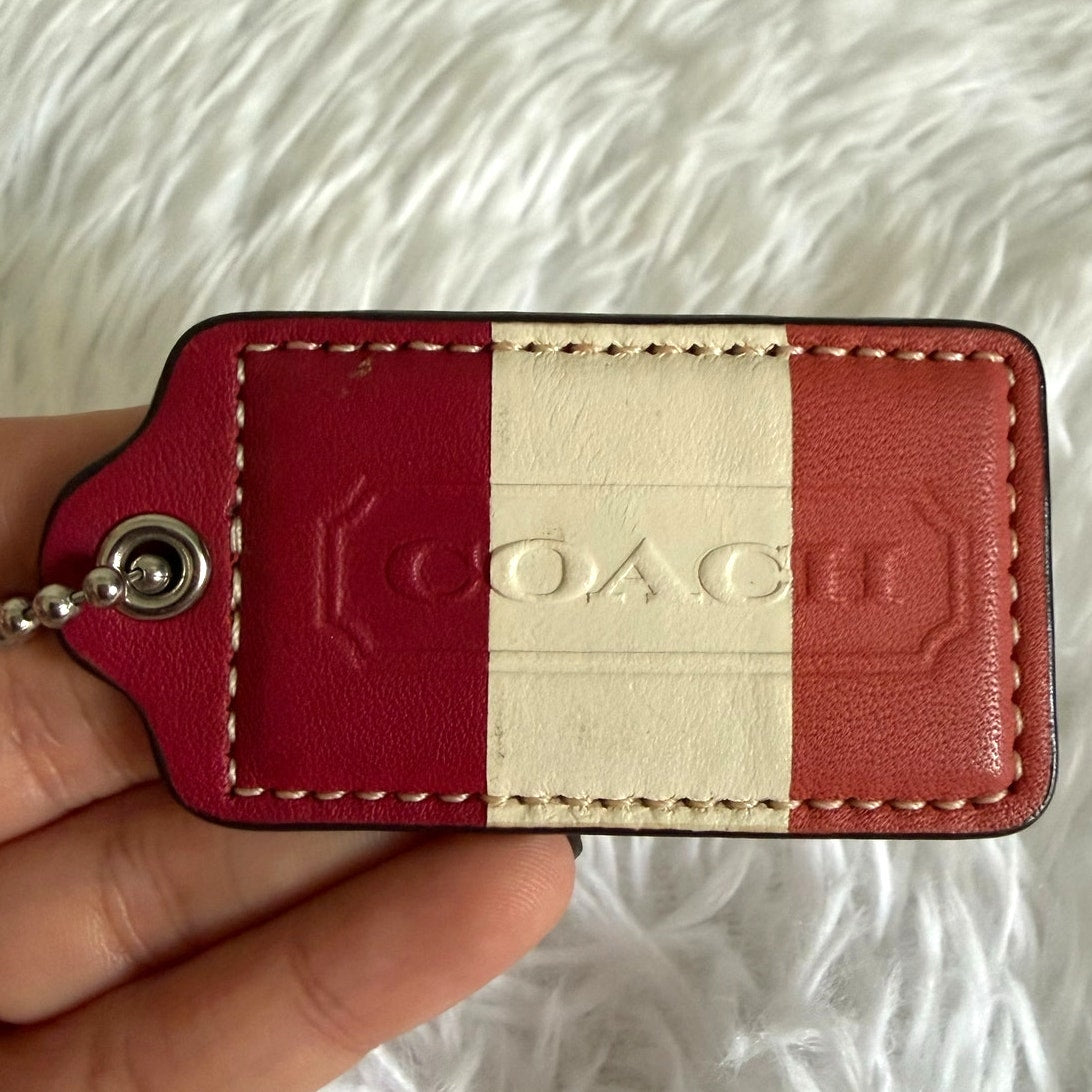 2.5" Coach Fob Bag Charm Hang tag Hangtag