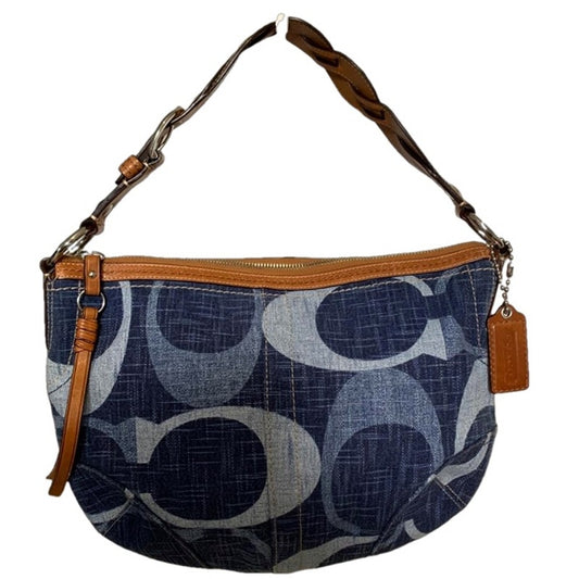 COACH y2k Signature Denim Hobo Shoulder Bag