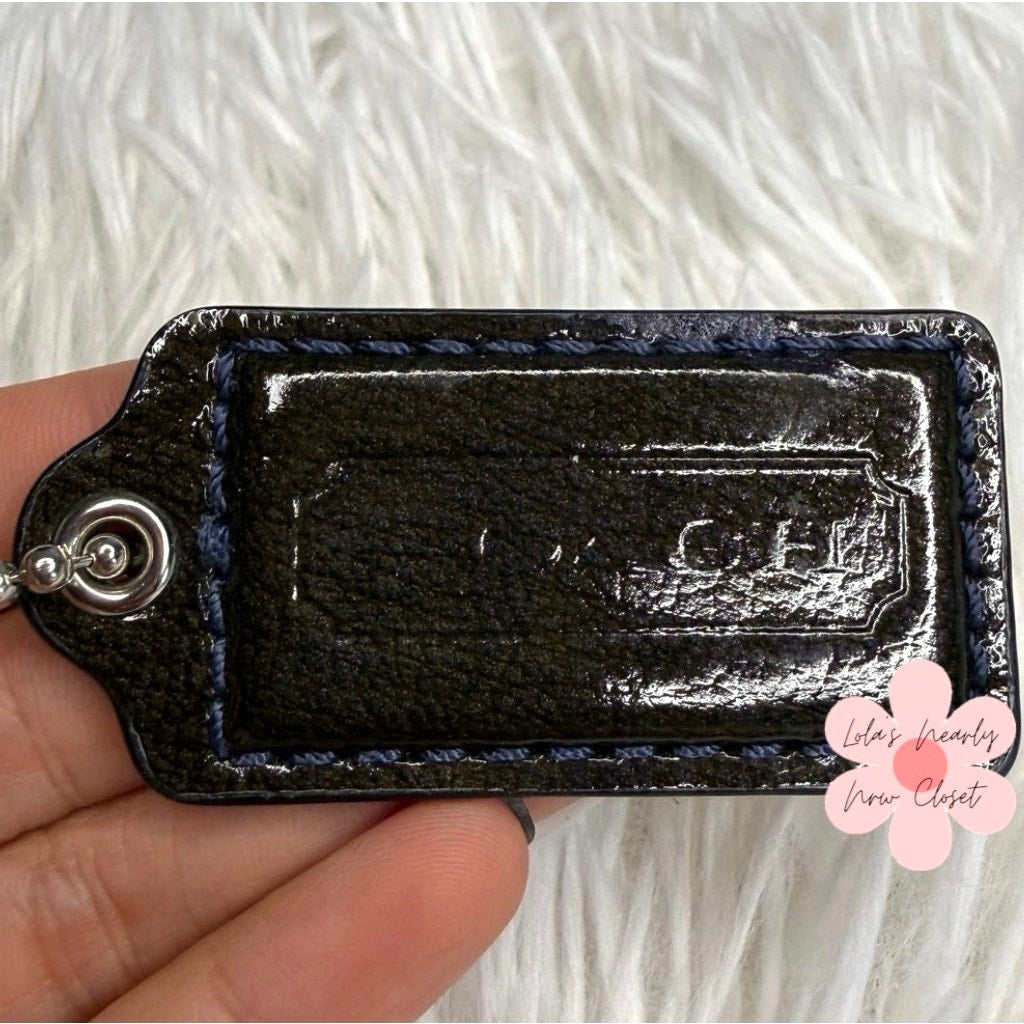 2” COACH Texture Fob Bag Charm Hang tag Hangtag