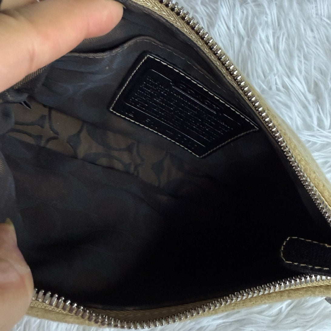 y2k Coach Vintage Demi Camel Hair Mini Purse Shoulder Bag