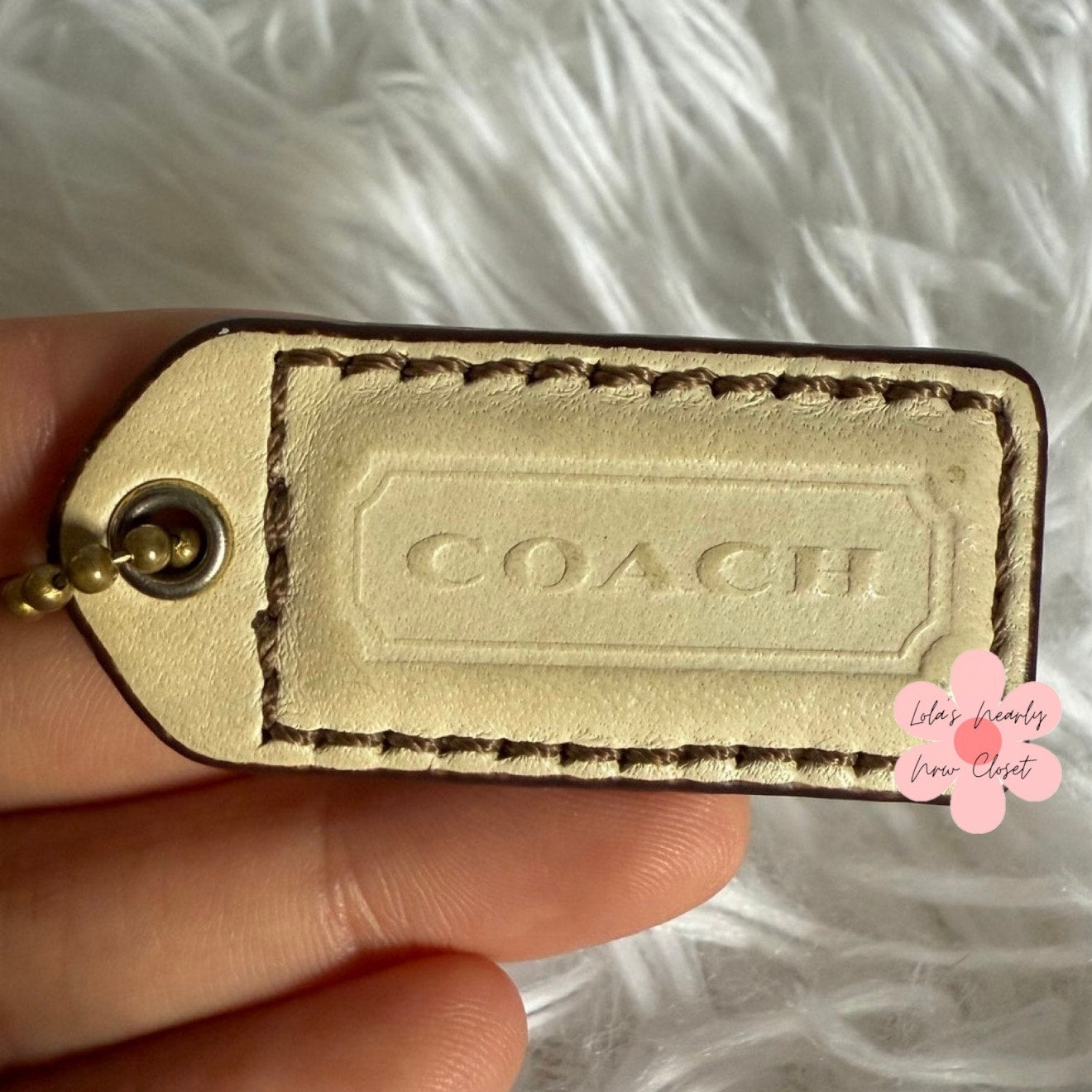 1.5" y2k COACH Fob Bag Charm Hang tag Hangtag
