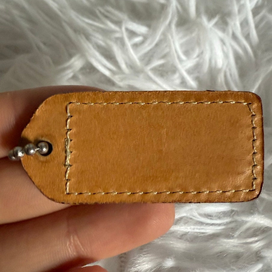 y2k 1.5" Vintage COACH Fob Bag Charm Hang tag Hangtag