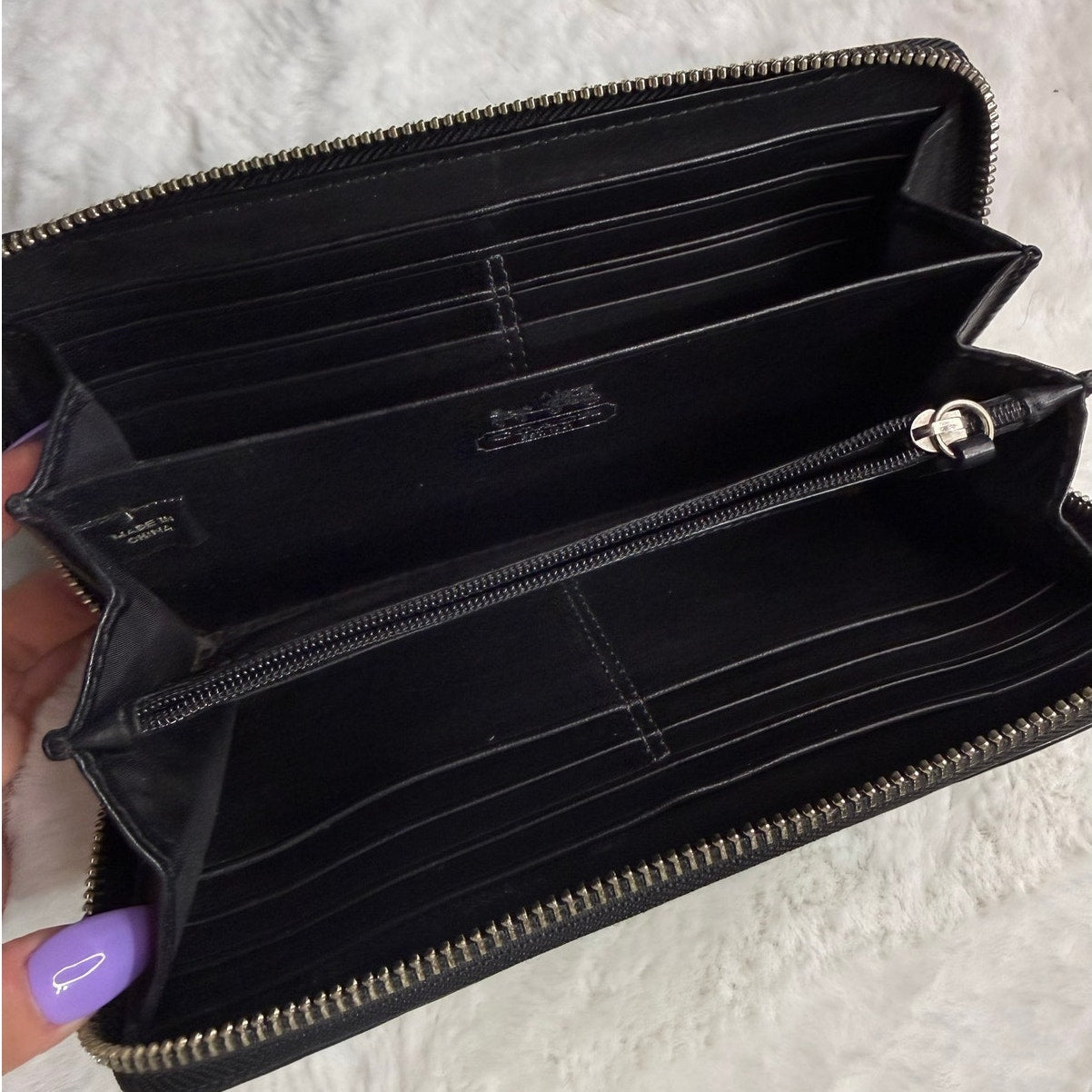 COACH y2k Black Canvas Leatherware Legacy Signature Wallet