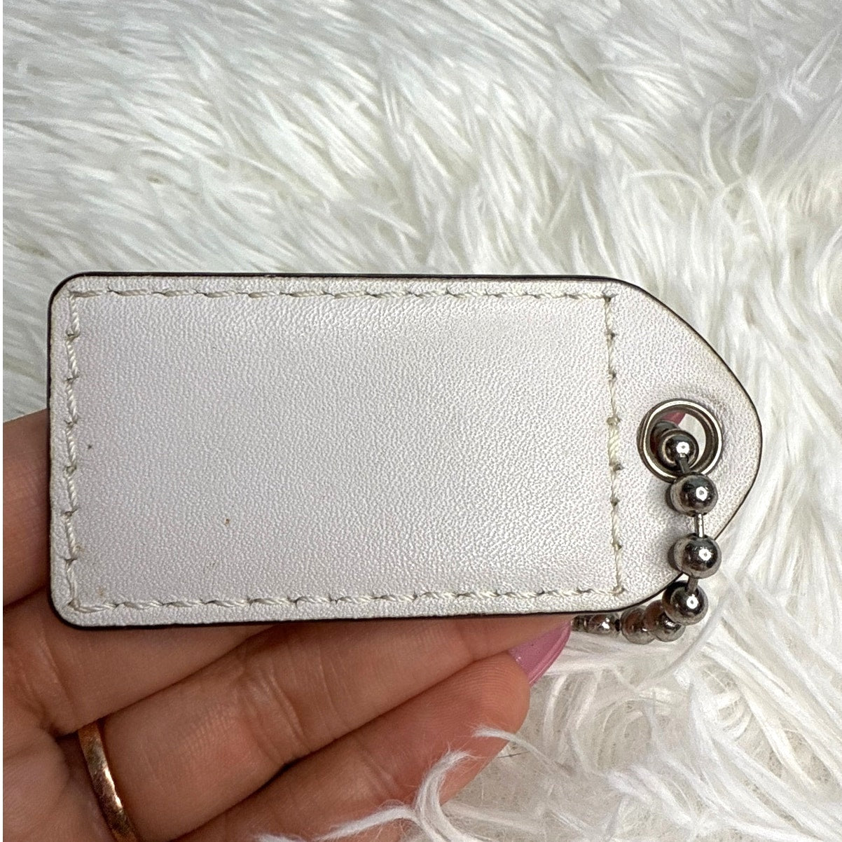 3" COACH Polka Dot Fob Bag Charm Hang tag Hangtag