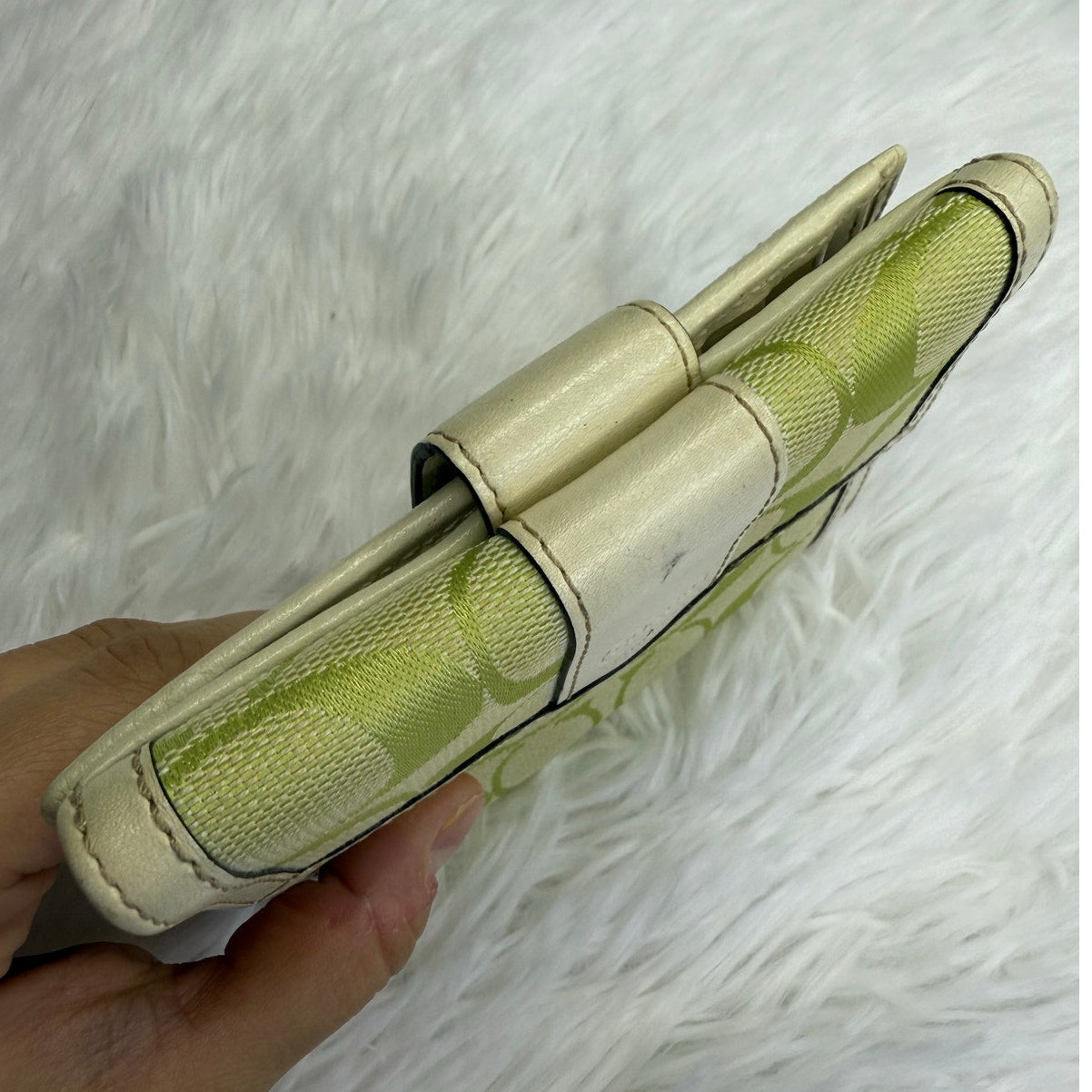 Vintage COACH y2k Lime Wallet