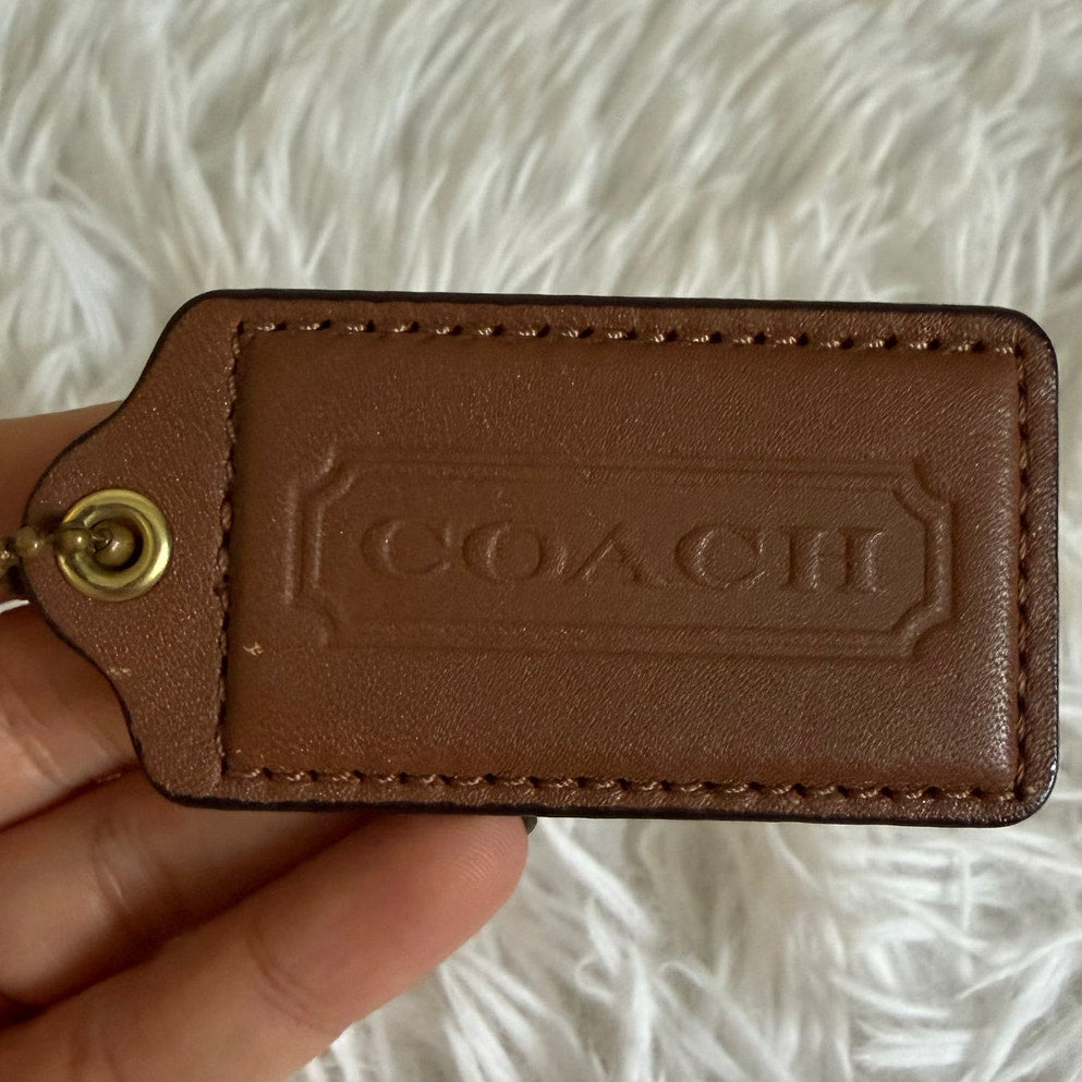 2.5" Coach Fob Bag Charm Hang tag Hangtag
